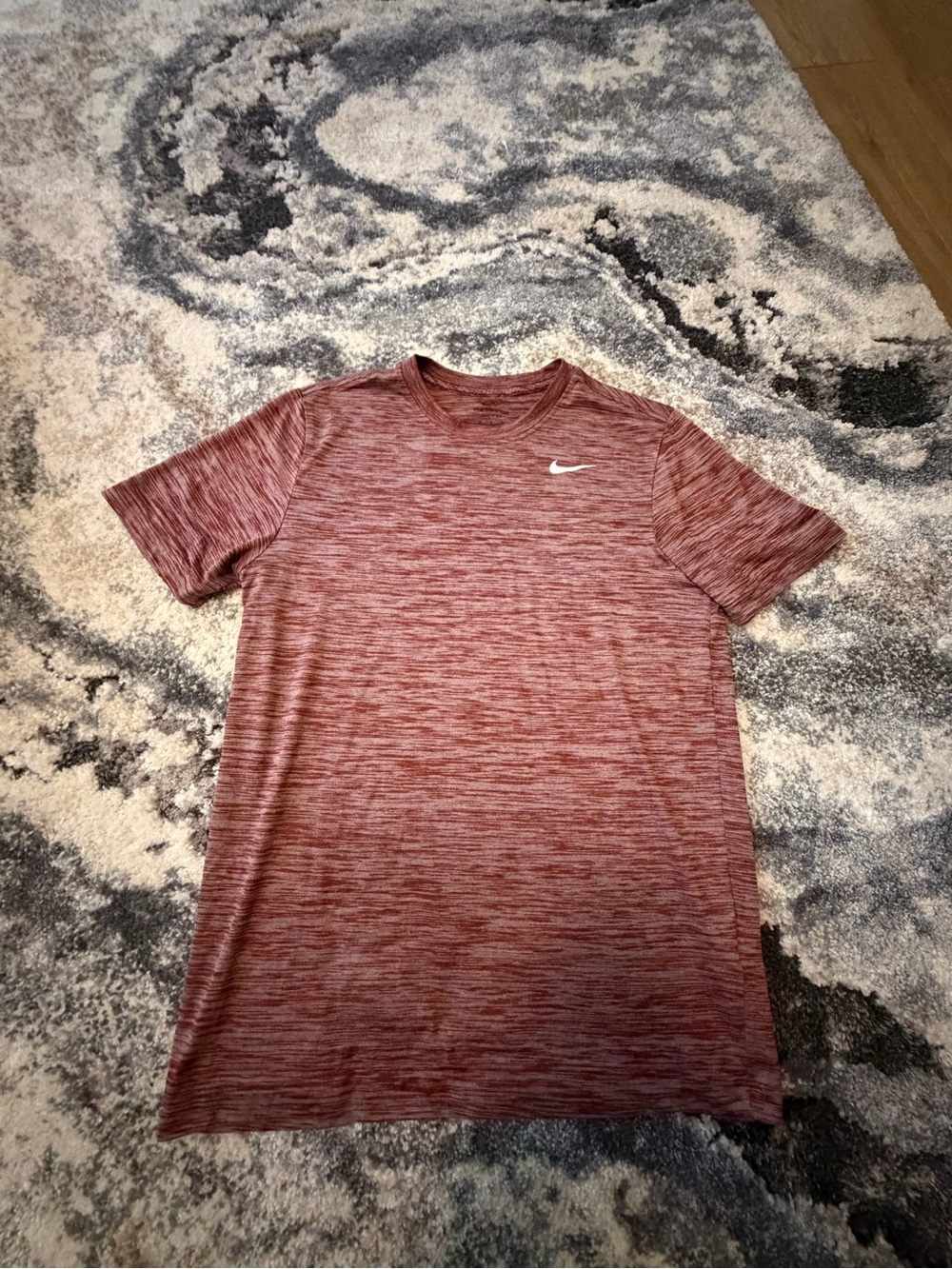 Nike Men’s Marled Burgundy Short-Sleeve Athletic Tee